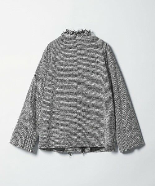 UNITED ARROWS / ユナイテッドアローズ ノーカラージャケット | 2トーン ツイードライク ノーカラー ジャケット | 詳細13