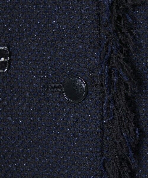 UNITED ARROWS / ユナイテッドアローズ ノーカラージャケット | 2トーン ツイードライク ノーカラー ジャケット | 詳細30