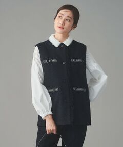 UNITED ARROWS / ユナイテッドアローズ ベスト | 2トーン ツイードライク ベスト