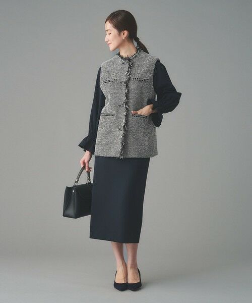 UNITED ARROWS / ユナイテッドアローズ ベスト | 2トーン ツイードライク ベスト | 詳細9