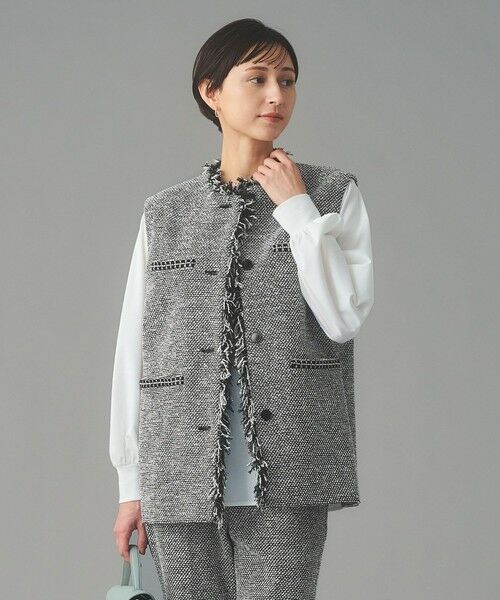 UNITED ARROWS / ユナイテッドアローズ ベスト | 2トーン ツイードライク ベスト | 詳細1