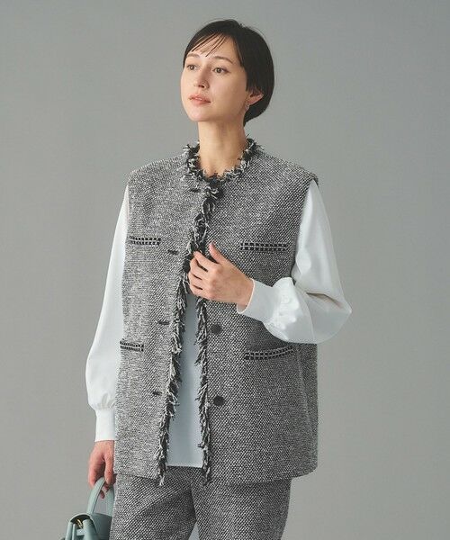 UNITED ARROWS / ユナイテッドアローズ ベスト | 2トーン ツイードライク ベスト | 詳細2