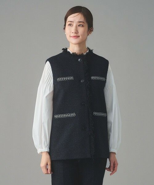 UNITED ARROWS / ユナイテッドアローズ ベスト | 2トーン ツイードライク ベスト | 詳細23