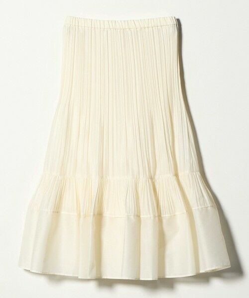 UNITED ARROWS / ユナイテッドアローズ ロング・マキシ丈スカート | オーガンジー コンスト プリーツスカート（OFF WHITE）