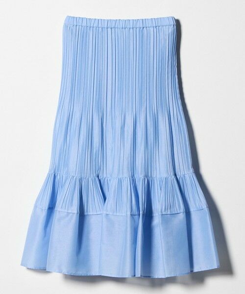UNITED ARROWS / ユナイテッドアローズ ロング・マキシ丈スカート | オーガンジー コンスト プリーツスカート（LT.BLUE）
