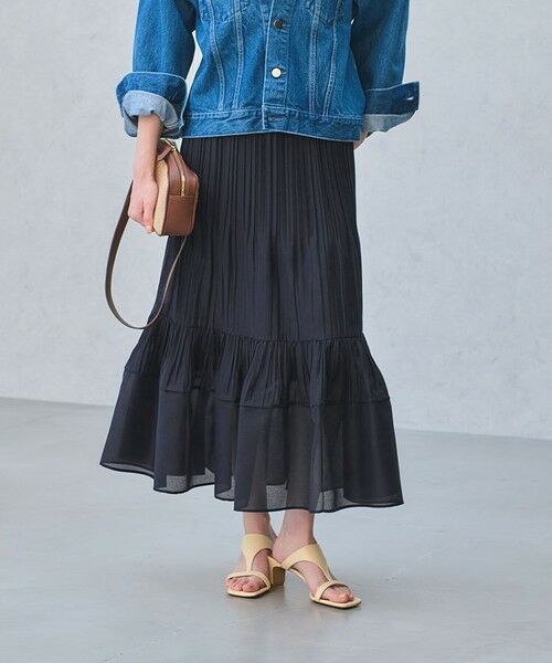 UNITED ARROWS / ユナイテッドアローズ ロング・マキシ丈スカート | オーガンジー コンスト プリーツスカート | 詳細21