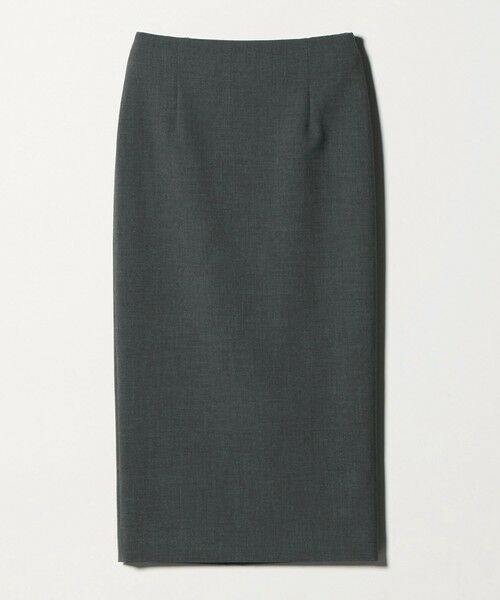 UNITED ARROWS / ユナイテッドアローズ ミニ・ひざ丈スカート | ダブルクロス タイトスカート ‐ウォッシャブル‐（DK.GRAY）