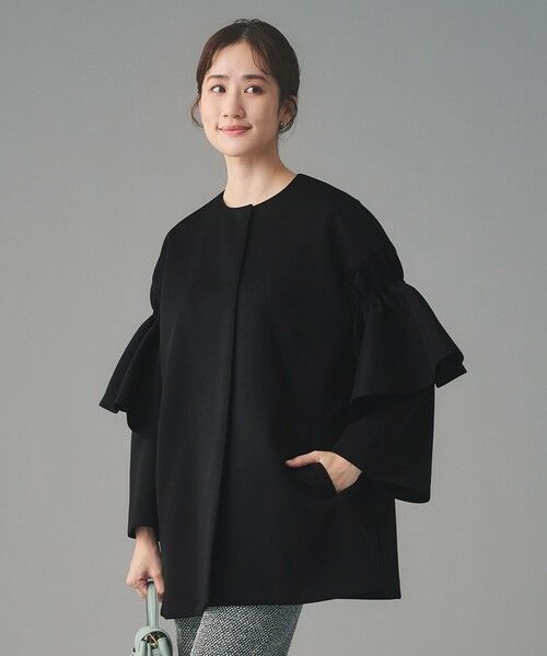 UNITED ARROWS / ユナイテッドアローズ その他アウター | SPONGY フレアスリーブ コート（BLACK）