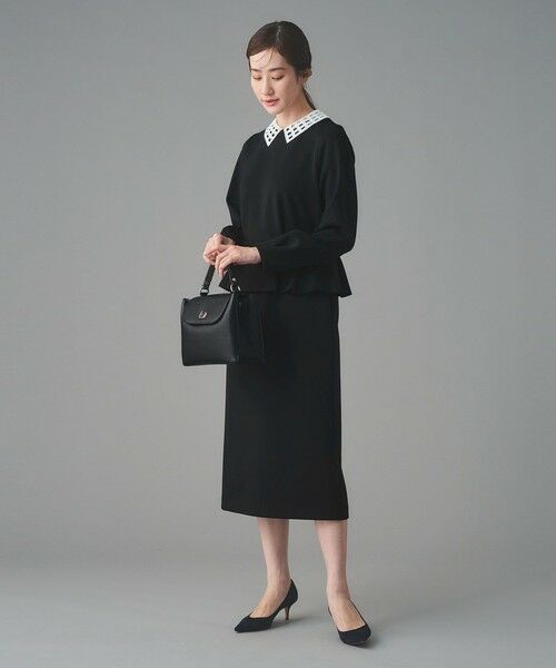 UNITED ARROWS / ユナイテッドアローズ ロング・マキシ丈ワンピース | SPONGY ペプラム ワンピース（BLACK）