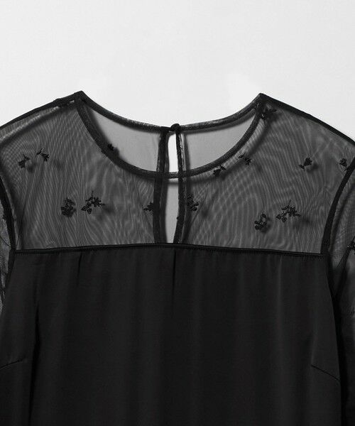 UNITED ARROWS / ユナイテッドアローズ ロング・マキシ丈ワンピース | チュール エンブロイダリー コンビ ワンピース | 詳細2