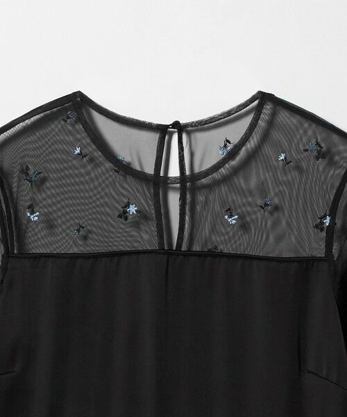 UNITED ARROWS / ユナイテッドアローズ ロング・マキシ丈ワンピース | チュール エンブロイダリー コンビ ワンピース | 詳細6