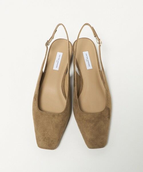 UNITED ARROWS / ユナイテッドアローズ サンダル | スエード スリングバック サンダル(MD.BROWN)
