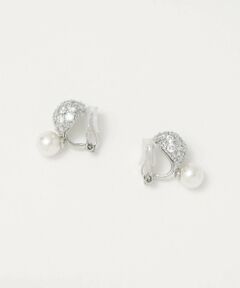 UNITED ARROWS / ユナイテッドアローズ ピアス・イヤリング | パヴェボール＆イミテーションパール イヤリング