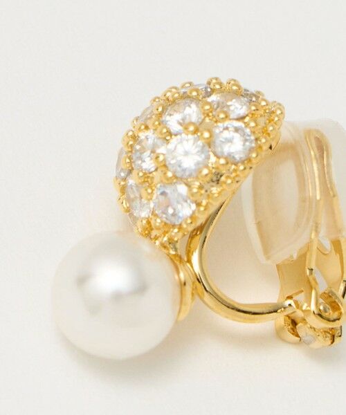 UNITED ARROWS / ユナイテッドアローズ ピアス・イヤリング | パヴェボール＆イミテーションパール イヤリング | 詳細4