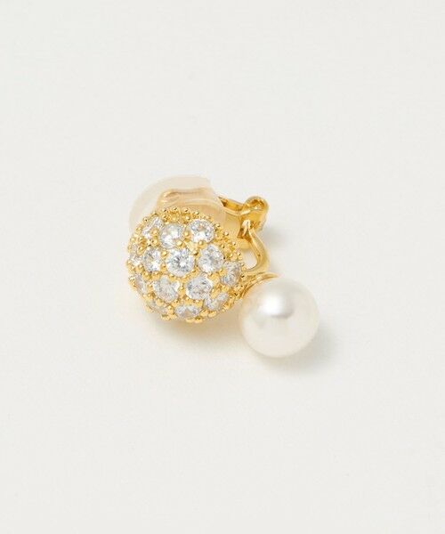 UNITED ARROWS / ユナイテッドアローズ ピアス・イヤリング | パヴェボール＆イミテーションパール イヤリング | 詳細4