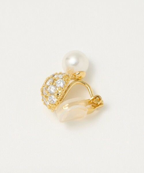 UNITED ARROWS / ユナイテッドアローズ ピアス・イヤリング | パヴェボール＆イミテーションパール イヤリング | 詳細5