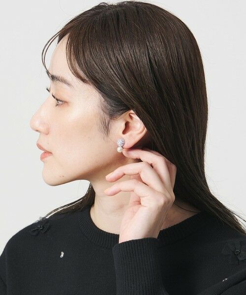 UNITED ARROWS / ユナイテッドアローズ ピアス・イヤリング | パヴェボール＆イミテーションパール イヤリング | 詳細7