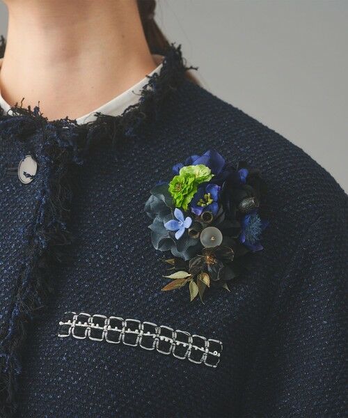 UNITED ARROWS / ユナイテッドアローズ ブローチ・コサージュ | 【別注】＜tnc＞コサージュ（NAVY）