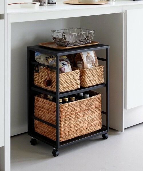 UNITED ARROWS / ユナイテッドアローズ インテリア・インテリア雑貨 | ＜tower＞目隠しワゴン 天板付き（BLACK）