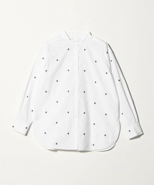 UNITED ARROWS / ユナイテッドアローズ シャツ・ブラウス | エンブロイダリーフラワー バンドカラー シャツ | 詳細4