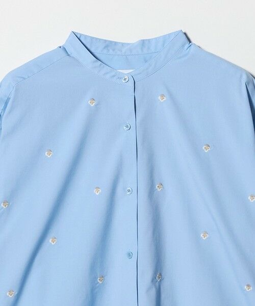 UNITED ARROWS / ユナイテッドアローズ シャツ・ブラウス | エンブロイダリーフラワー バンドカラー シャツ | 詳細15