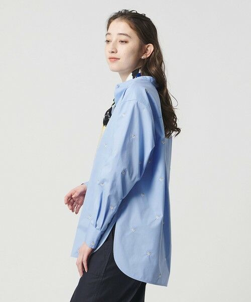 UNITED ARROWS / ユナイテッドアローズ シャツ・ブラウス | エンブロイダリーフラワー バンドカラー シャツ | 詳細8