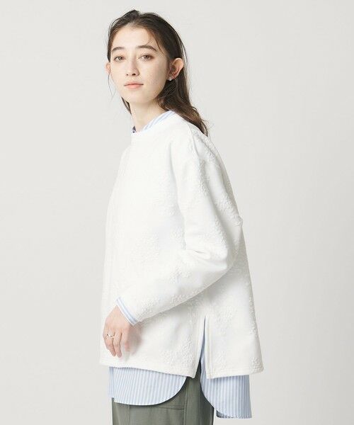 UNITED ARROWS / ユナイテッドアローズ スウェット | フラワー ジャガード スウェット | 詳細1