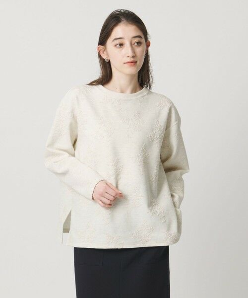 UNITED ARROWS / ユナイテッドアローズ スウェット | フラワー ジャガード スウェット | 詳細21