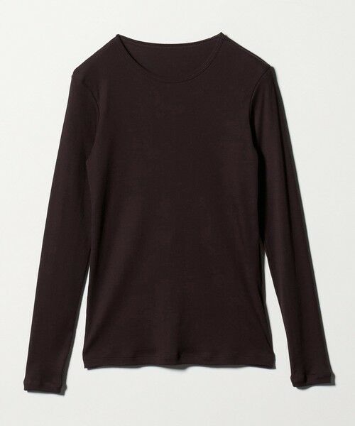 UNITED ARROWS / ユナイテッドアローズ カットソー | コットン テレコ クルーネック カットソー（DK.BROWN）