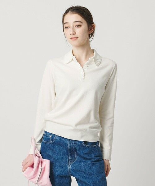 UNITED ARROWS / ユナイテッドアローズ ニット・セーター | クロシェ ポロニット ‐ウォッシャブル‐ | 詳細1