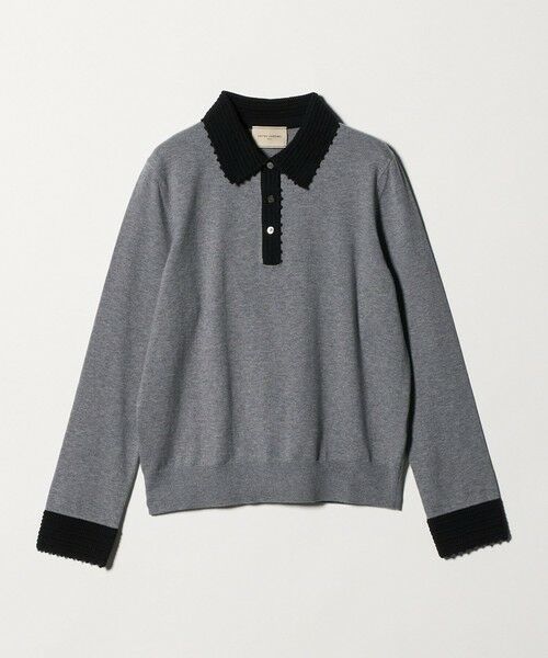 UNITED ARROWS / ユナイテッドアローズ ニット・セーター | クロシェ ポロニット ‐ウォッシャブル‐（MD.GRAY）
