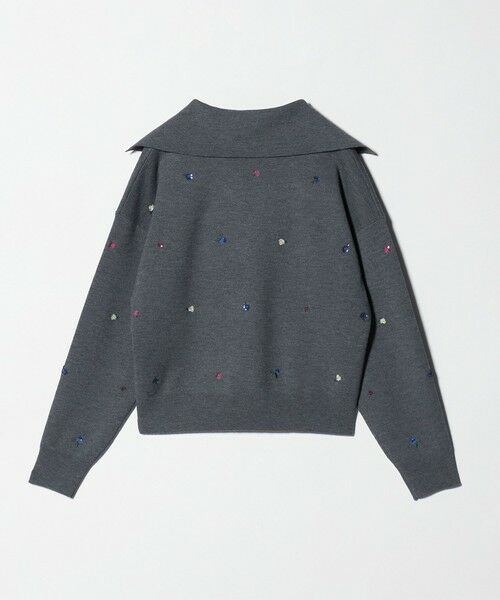 UNITED ARROWS / ユナイテッドアローズ ニット・セーター | フラワー エンブロイダリー スキッパーニット | 詳細1