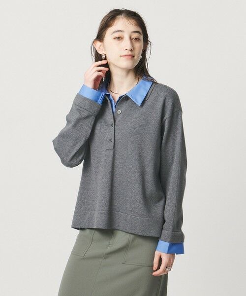 UNITED ARROWS / ユナイテッドアローズ ニット・セーター | 4WAY シャツコンビ ポロニット ‐ウォッシャブル‐ | 詳細1