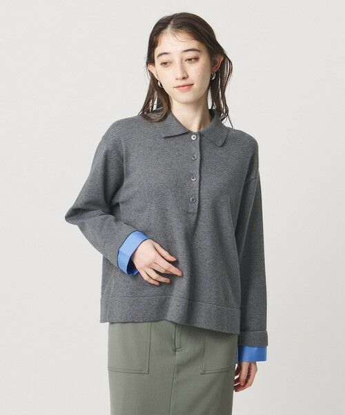 UNITED ARROWS / ユナイテッドアローズ ニット・セーター | 4WAY シャツコンビ ポロニット ‐ウォッシャブル‐ | 詳細2