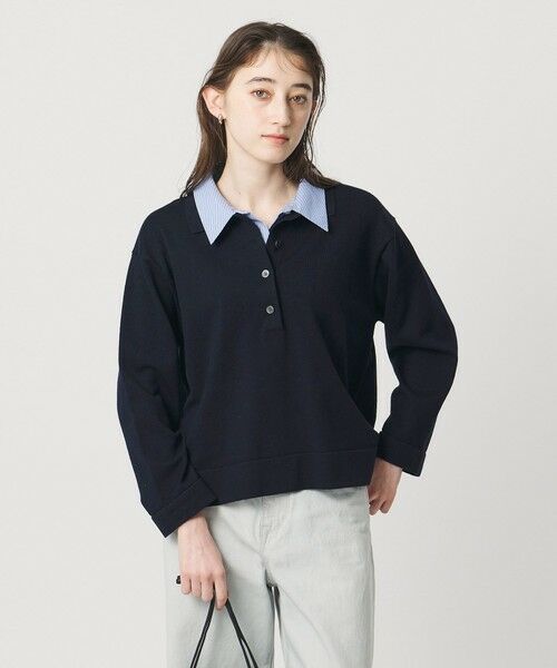 UNITED ARROWS / ユナイテッドアローズ ニット・セーター | 4WAY シャツコンビ ポロニット ‐ウォッシャブル‐ | 詳細21