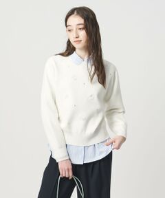 UNITED ARROWS / ユナイテッドアローズ ニット・セーター | 3D ビジュー プルオーバーニット