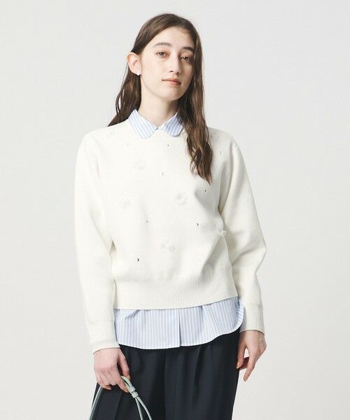 UNITED ARROWS / ユナイテッドアローズ ニット・セーター | 3D ビジュー プルオーバーニット | 詳細1