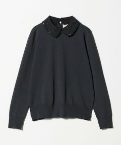 UNITED ARROWS / ユナイテッドアローズ ニット・セーター | レディー フラワービジュー ニット‐ ウォッシャブル‐