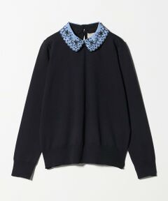 UNITED ARROWS / ユナイテッドアローズ ニット・セーター | レディー フラワービジュー ニット‐ ウォッシャブル‐