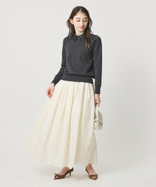 UNITED ARROWS / ユナイテッドアローズ ニット・セーター | レディー フラワービジュー ニット‐ ウォッシャブル‐ | 詳細10