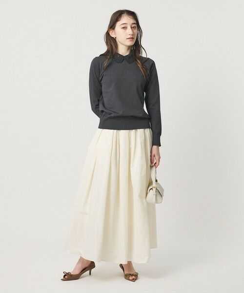 UNITED ARROWS / ユナイテッドアローズ ニット・セーター | レディー フラワービジュー ニット‐ ウォッシャブル‐ | 詳細11