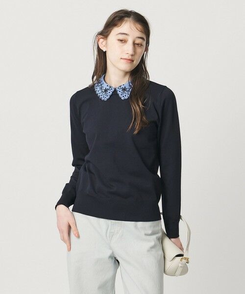 UNITED ARROWS / ユナイテッドアローズ ニット・セーター | レディー フラワービジュー ニット‐ ウォッシャブル‐ | 詳細22