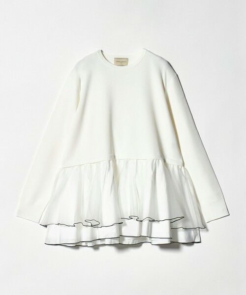 UNITED ARROWS / ユナイテッドアローズ ニット・セーター | オーガンジー フリルコンビ ニット ‐ウォッシャブル‐ | 詳細3