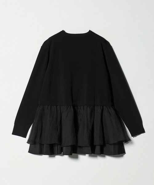 UNITED ARROWS / ユナイテッドアローズ ニット・セーター | オーガンジー フリルコンビ ニット ‐ウォッシャブル‐ | 詳細11