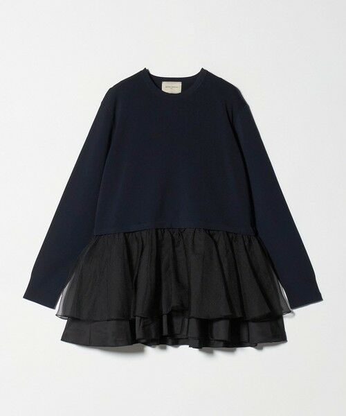 UNITED ARROWS / ユナイテッドアローズ ニット・セーター | オーガンジー フリルコンビ ニット ‐ウォッシャブル‐ | 詳細18