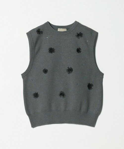 UNITED ARROWS / ユナイテッドアローズ ベスト | 3D ビジュー ベスト（DK.GRAY）