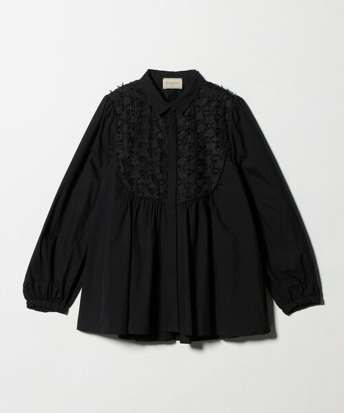 UNITED ARROWS / ユナイテッドアローズ シャツ・ブラウス | コンビ ギャザー ブラウス（BLACK）