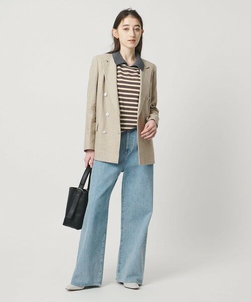 UNITED ARROWS / ユナイテッドアローズ テーラードジャケット | 6ボタン リネン ブレザー ジャケット | 詳細3