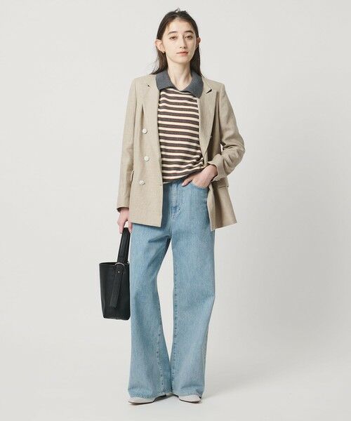 UNITED ARROWS / ユナイテッドアローズ テーラードジャケット | 6ボタン リネン ブレザー ジャケット | 詳細2