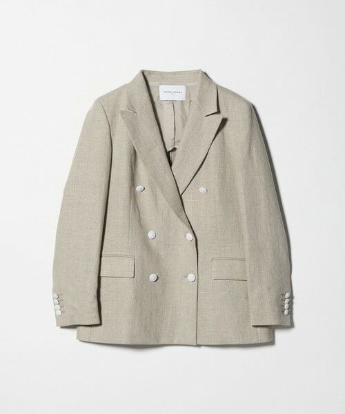 UNITED ARROWS / ユナイテッドアローズ テーラードジャケット | 6ボタン リネン ブレザー ジャケット | 詳細7